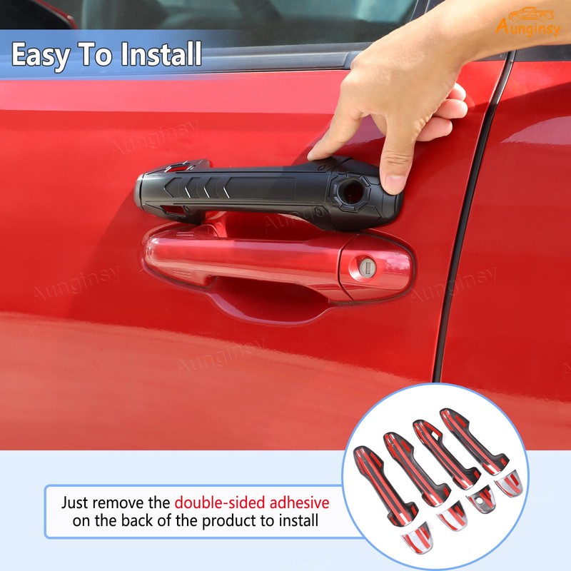 Aunginsy Exterior Door Handle Trim Cover Compatible with Toyota Tacoma