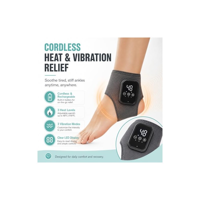 ZYNERY 3 in 1 Foot Massager Ankle Massager for Pain