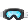 Black Crevice Ski Goggles with Cylindrical Lenses Black/Red Revo
