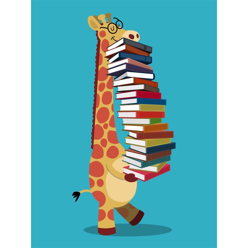 Grindstore The Happy Librarian Book Lovers Azure Blue Tote Bag