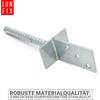 T-post holder for embedding in concrete, 90 x 60 x