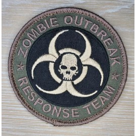Unbranded ZOMBIE OUTBREAK RESPONSE TEAM BIOHAZARD SKULL TACTICAL FOREST HOOK PATCH