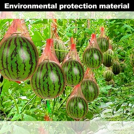 Melon Hammock Watermelon Nets, 18inch 100pcs Heavy Duty Watermelon Net for Garden Melon Net for Trellis Vertical Garden Growing, Honeydew Melon Nets with Drawstring(16-22lbs)