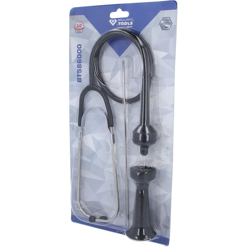 BRILLIANT TOOLS BT586000 Mechanic's Stethoscope [Powered by KS Tools], 3-Piece