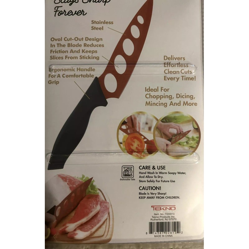 Tekno Set of 4 Copper Knifes-Stays Sharp Forever-stainl