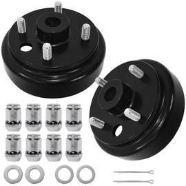 MOSNAI 21807G1 1 Inch Large Hole 30 Teeth Golf Cart Brake Drum Hub Assembly with Nuts for EZGO 1992-up with 4 Cycle Gas Engines, Replace OEM 21807-G1 41843-94 (2 Packs)