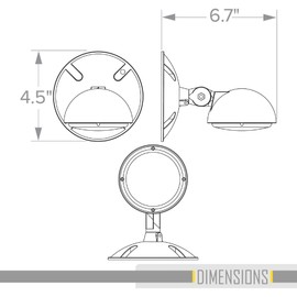 Compass CORS Hubbell Lighting LED Single Head Emergency Light,White