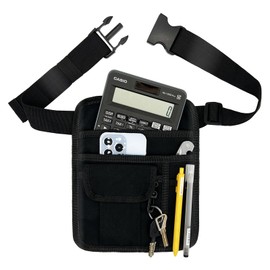MELINON Restaurant Waiter Waist Money Pouch Bag, Serving Apron, Check Holder with Multiple Pockets, Adjustable Belt for Waitress