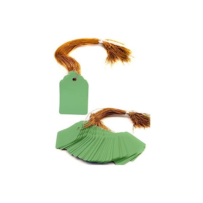 HomeTools.eu® 100 Plant Tags with String, Weatherproof, Plastic, 3.5 x