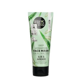 Mascarilla Facial Orgánica Hidratante de Aguacate y Aloe, 75 ml, Organic Shop                                                                         