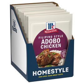 McCormick Seasoning Mix, Filipino Style Adobo Chicken, For Savory, Sweet & Tangy Filipino Style Adobo Chicken in Just 20 Minutes, 1.25 oz (Pack of 12)