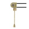 sourcing map Fan Light Switch with Brass Pull Chain (Pack