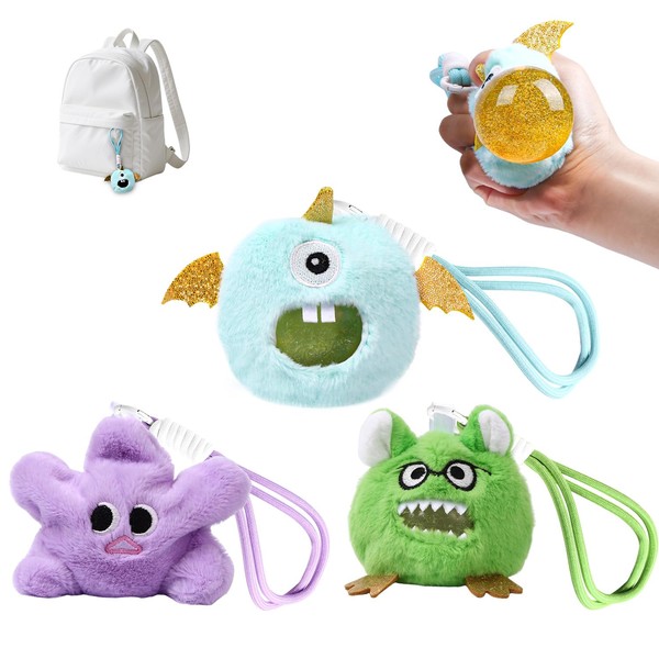 Yaozyety 3 Pack Squishy Stress Plush Toys, Squishy Balls for