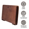 MENZO Leather Writing Case, Document Folder, Genuine Buffalo Leather Folder,