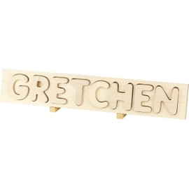 Name Puzzle, Natural - 8 Letters with Props - Made in USA