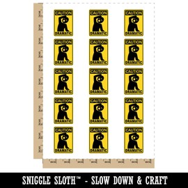 Caution Dramatic Warning Sign Funny Temporary Tattoo Water Resistant Fake Body Art Set Collection - 15 2" Tattoos (1 Sheet)