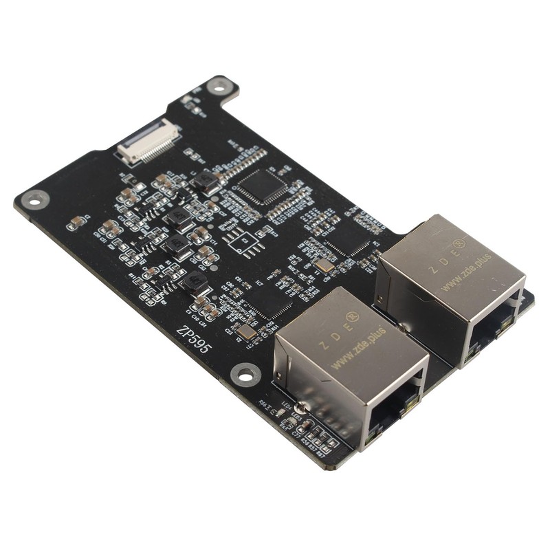 ZDE ZP595 PCIe to Dual 2.5G Ethernet Port HAT Expansion