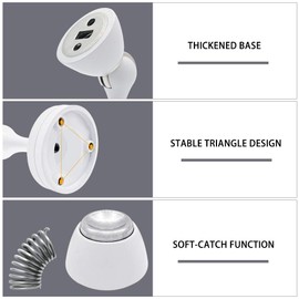 KOLAKO Door Stops, Magnetic Door Stoppers White, Brushed Floor Wall Mount Heavy Duty Soft Magnet Door Catch Holder Modern Magnetic Doorstops Wall Protector for RV Home