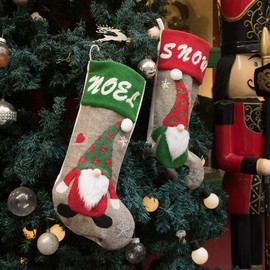 Faceless Doll Christmas Stocking Decoration Gift Tree Ornament lf1154 Free Size/Green 3ea