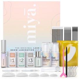 MIYA LASH Wimpernlift- und Augenbrauen-Laminierungsset mit Tönung, Dunkelbraun