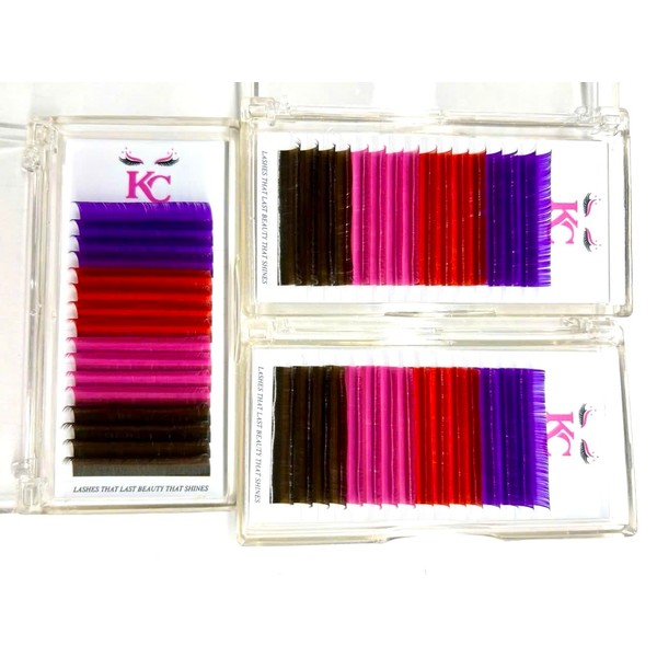 KC Lashes Eyelash Extensions D Curl Classic Lash Extensions .07mm