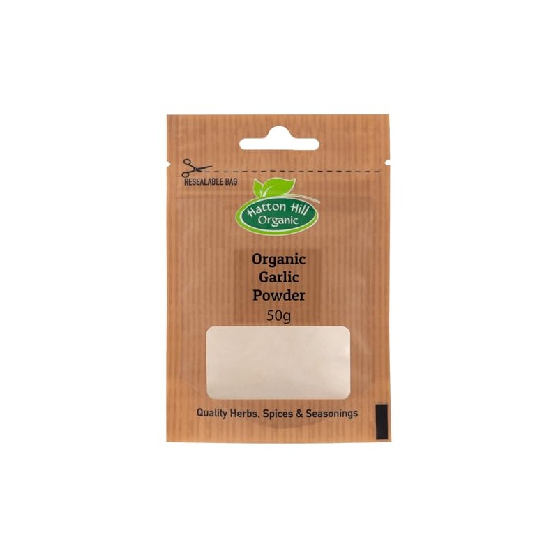 Organic Garlic Powder 50g by Hatton Hill | Rich and