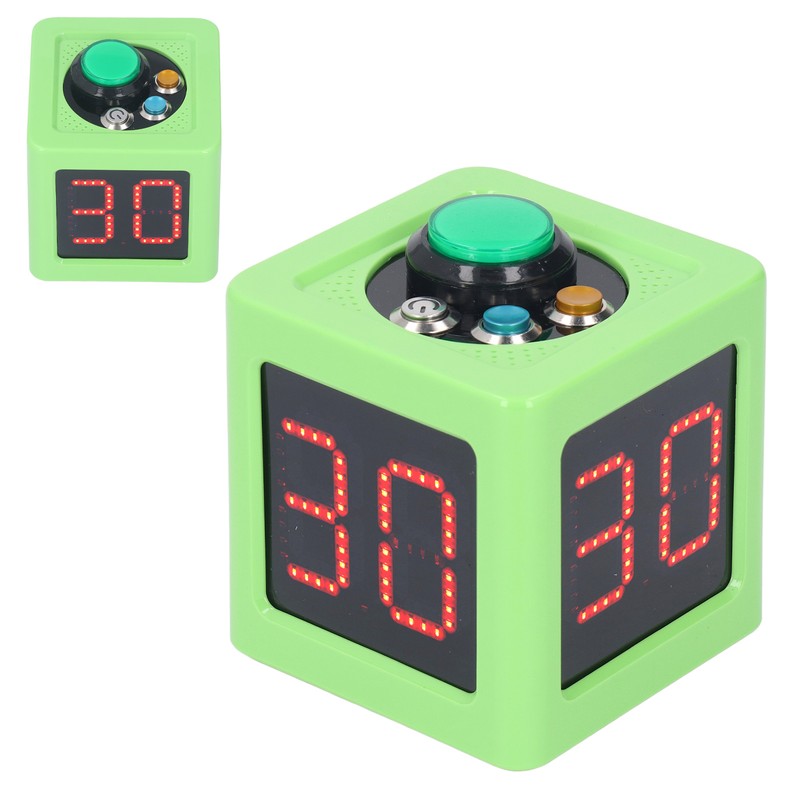 Cube Timer 1.4in 4 Sided Digital Shot Countdown Stopwatch for