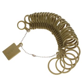 The Beadsmith Finger Ring Sizer, Gauge Sizes 1 – 13 with half sizes with mm markings, Plastic, Numbered Measuring Tool for Rings and Jewelry Making