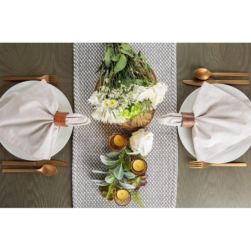 DII Woven Basics Collection 100% Cotton Knit Table Runner, 15x108,
