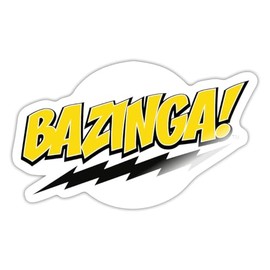 Spreadshirt The Big Bang Theory Bazinga Sticker 10 x 10 cm Max 10 x 10 cm Gloss White
