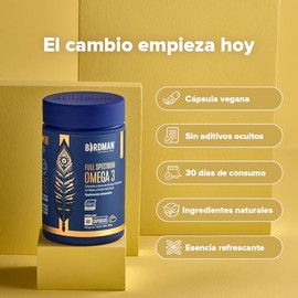 Birdman Full Spectrum Omega 3 Vegano | Algas y Aceite de Linaza | 100% Vegetal, Sin Contaminantes | Cápsula Vegana | 30 Porciones | 60 Cápsulas