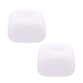 NUODWELL 2 PCS Travel Soap Box Waterproof and Leakproof Square Small Soap Dish with Sealed Portable Home Outdoor Supplies (Transparent)