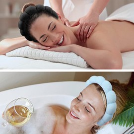 DRESHOW Spa Headband for Women Sponge Headband for Washing Face Clouds Soft Terry Cloth Makeup Skincare Headbands