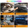 4PCS LED RGB Grille Lights, Universal Clip-On Front Grill Lights