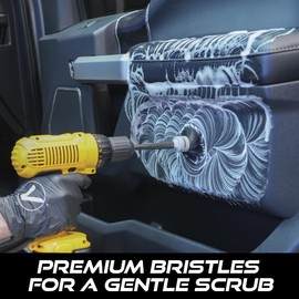 VIKING Drill Detail Brush Set, Professional 2 Pack with Super Soft Bristles for Interior, and Premium Bristle Blend for Exterior Detailing and Car Detailing Kit