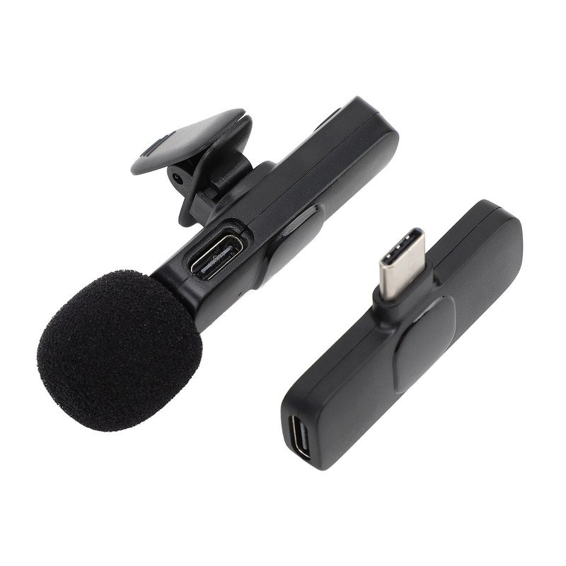 Wireless Lavalier Microphone Noise Cancelling 360° Sound 20m Range Professional