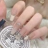happykau Nail Tips, 24 Pieces, False Nails, Length, Popular, 3D