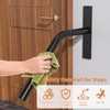 iMomwee Black Stair Handrail 16 Inch, Outdoor Handrail for 1-2