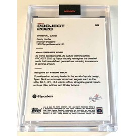 2020 Topps Project 2020 Baseball #99 Sandy Koufax Brooklyn Dodgers by Artist Tyson Beck 1955 Topps Online Exclusive Limited Production