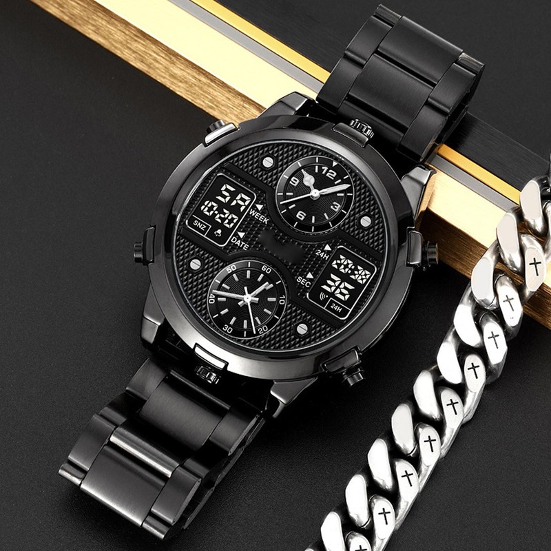 Men Wrist Watch with Alarm Clock Fashionable 30m Waterproof Backlight