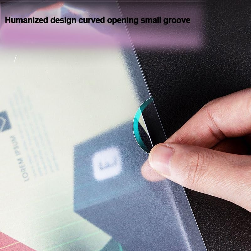 WEZCHUGHAOL A4 Size File Document Report Cover Folder, Clear Pockets,