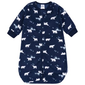 Gerber Baby Unisex Fleece Wearable Blanket, Polar Bears, 0-6 Months