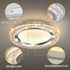 UOFUS 28W LED Flush Mount Ceiling Light Chrome 12inch Modern