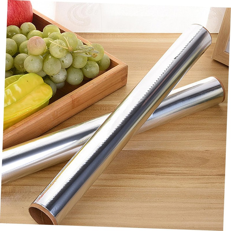KOMBIUDA 2rolls Heavy Duty BBQ Aluminum Foil Thicker Food-Grade Tin
