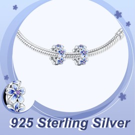 Simphman 925 Sterling Silver Love Heart Charms Dangles for Bracelets and Necklaces, Gift Jewellery for Women, Girls, Family and Friends, Cubic Zirconia