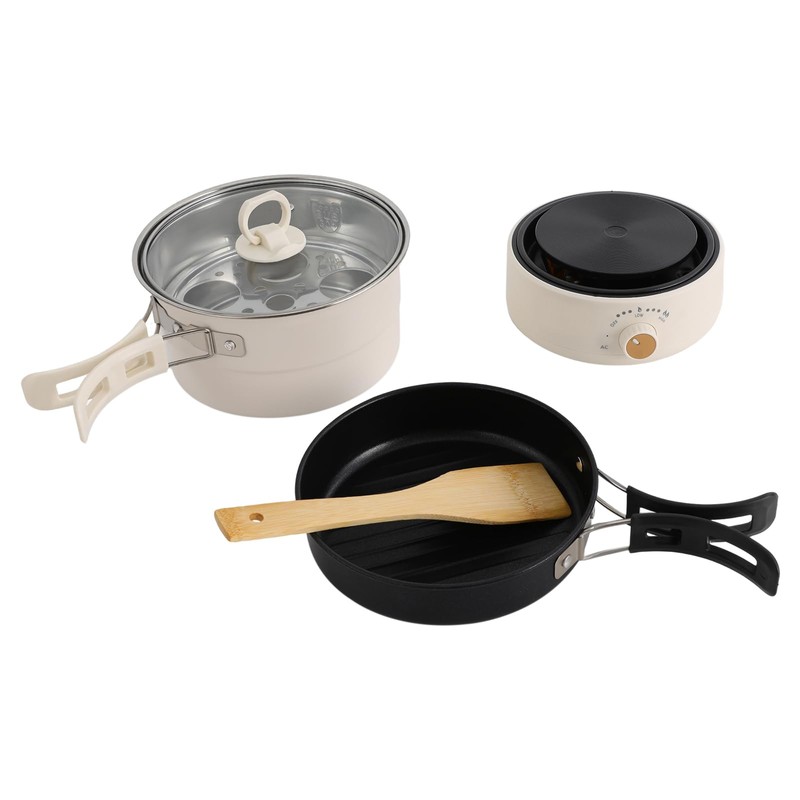 WOHAIPA Portable Mini Folding Handle Electric Hot Pot Lamian Noodles