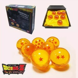 Bandai New 7Pcs Stars Dragon Ball Z Crystal Balls Set Collection In Box (4.5 cm)