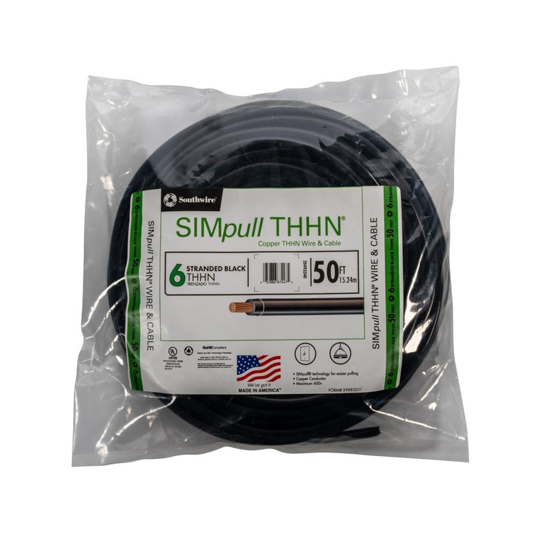 Southwire 50 ft. 6 Green Stranded CU SIMpull THHN Wire