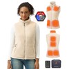 GOTOBI Fuzzy Fleece Heated Vest for Women with 16000mAh 7.4V