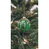 Wizardi Green Glittered Ball Glass Christmas Ornament F07M7-7-LH76-2